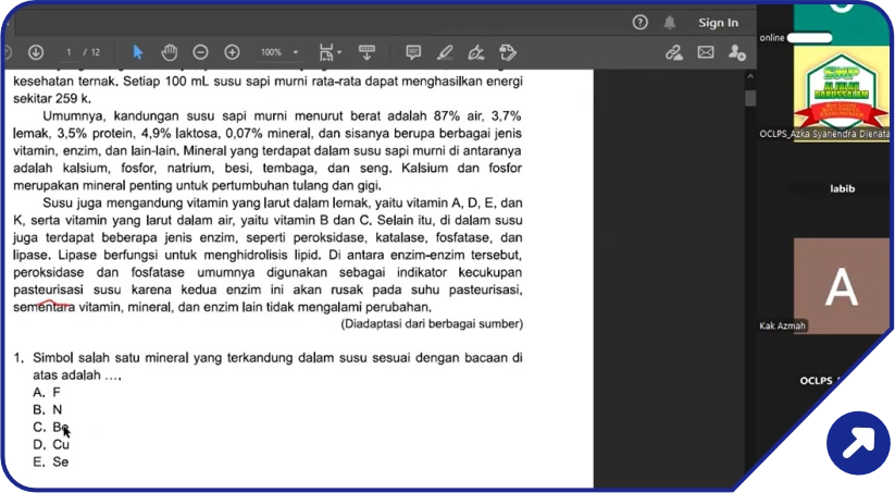 Kegiatan Belajar Literasi B. Indonesia bareng Kak Azmah - Bimbel Online Class